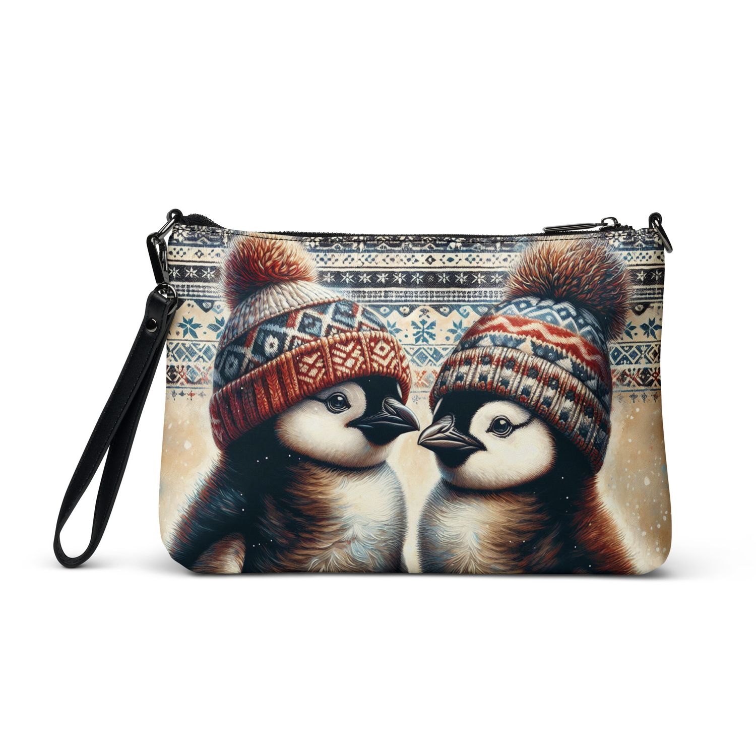 Shoulder bag wintery - penguin