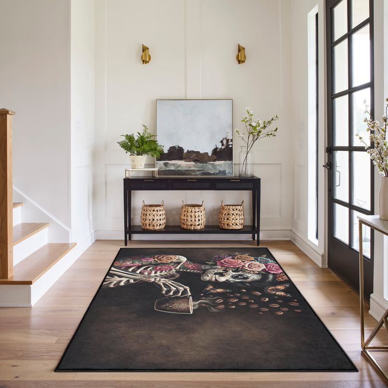 Brown Skeleton Woman - Coffee Rug