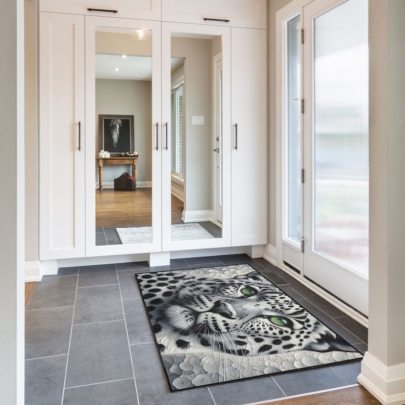 Grey-Black - Leopard Carpet