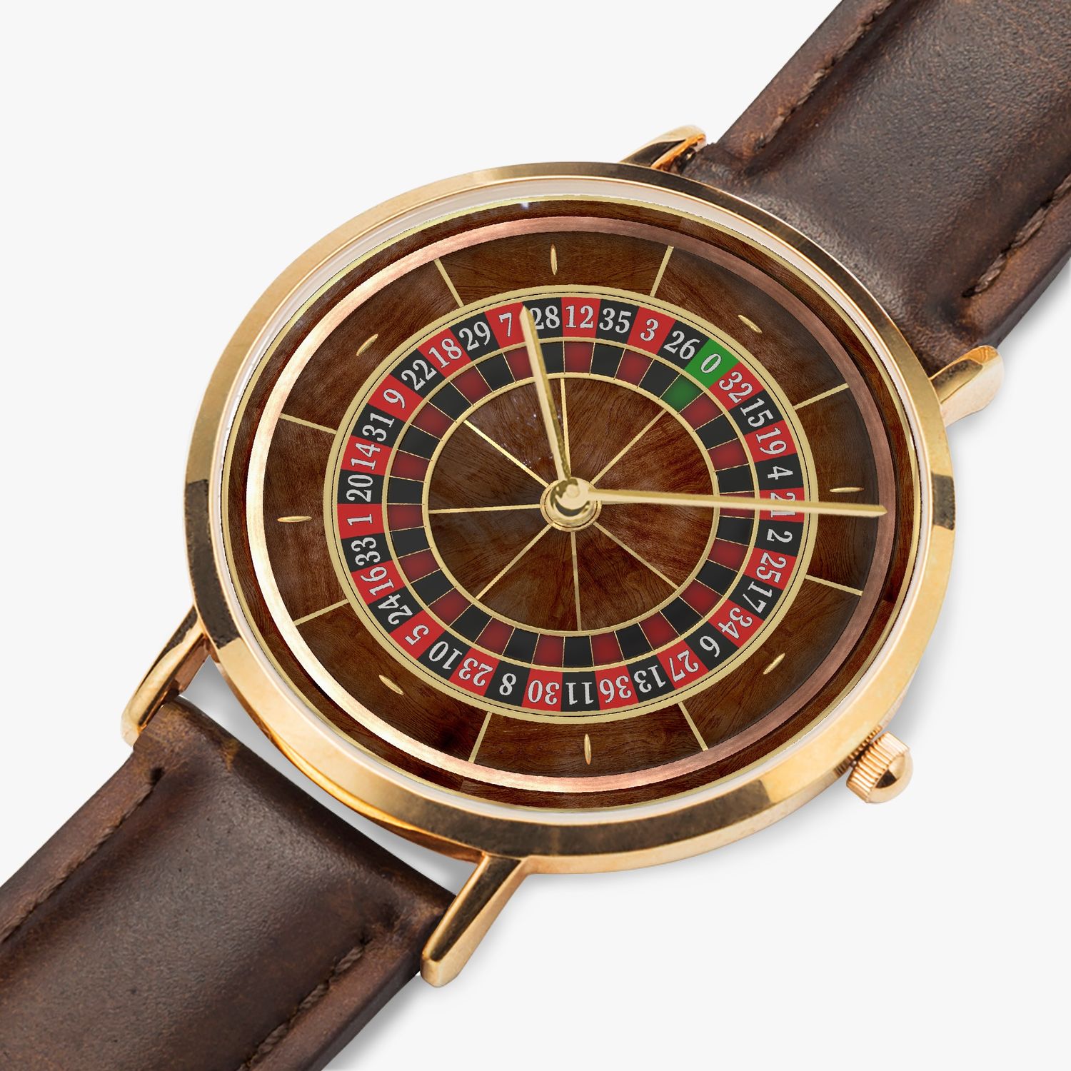 Roulette Leather Watch Rose Gold