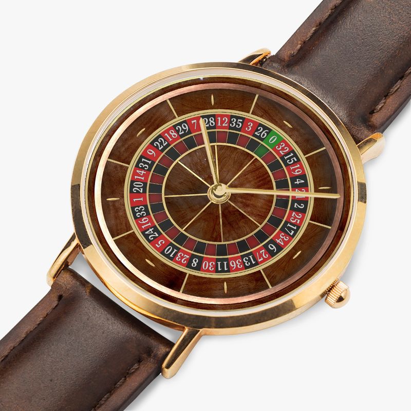 Roulette Leather Watch Rose Gold