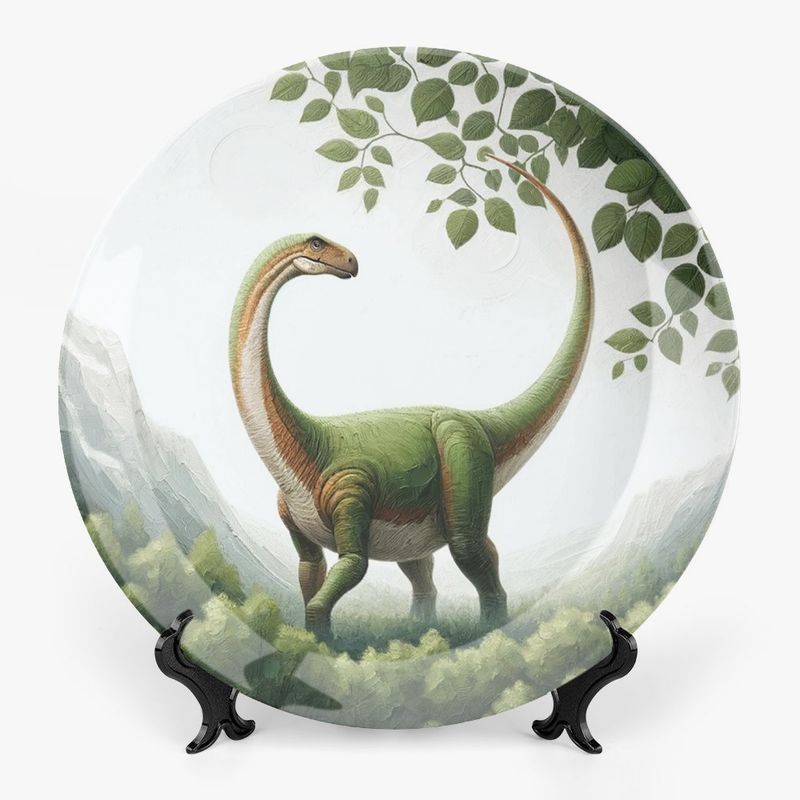 Dinosaur motif plate