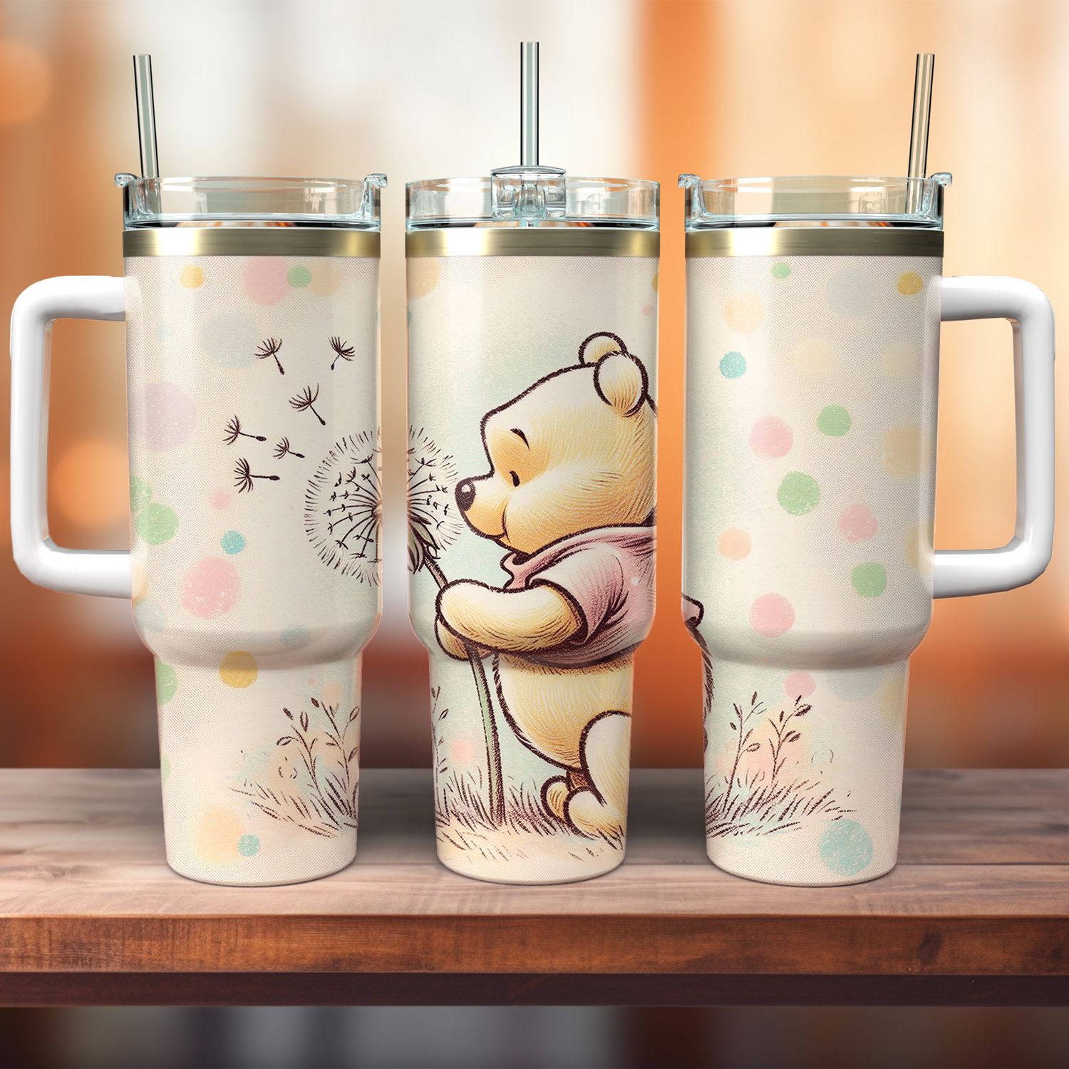 Tumbler with handle - ToGo - Winnie the Pooh - Dandelion