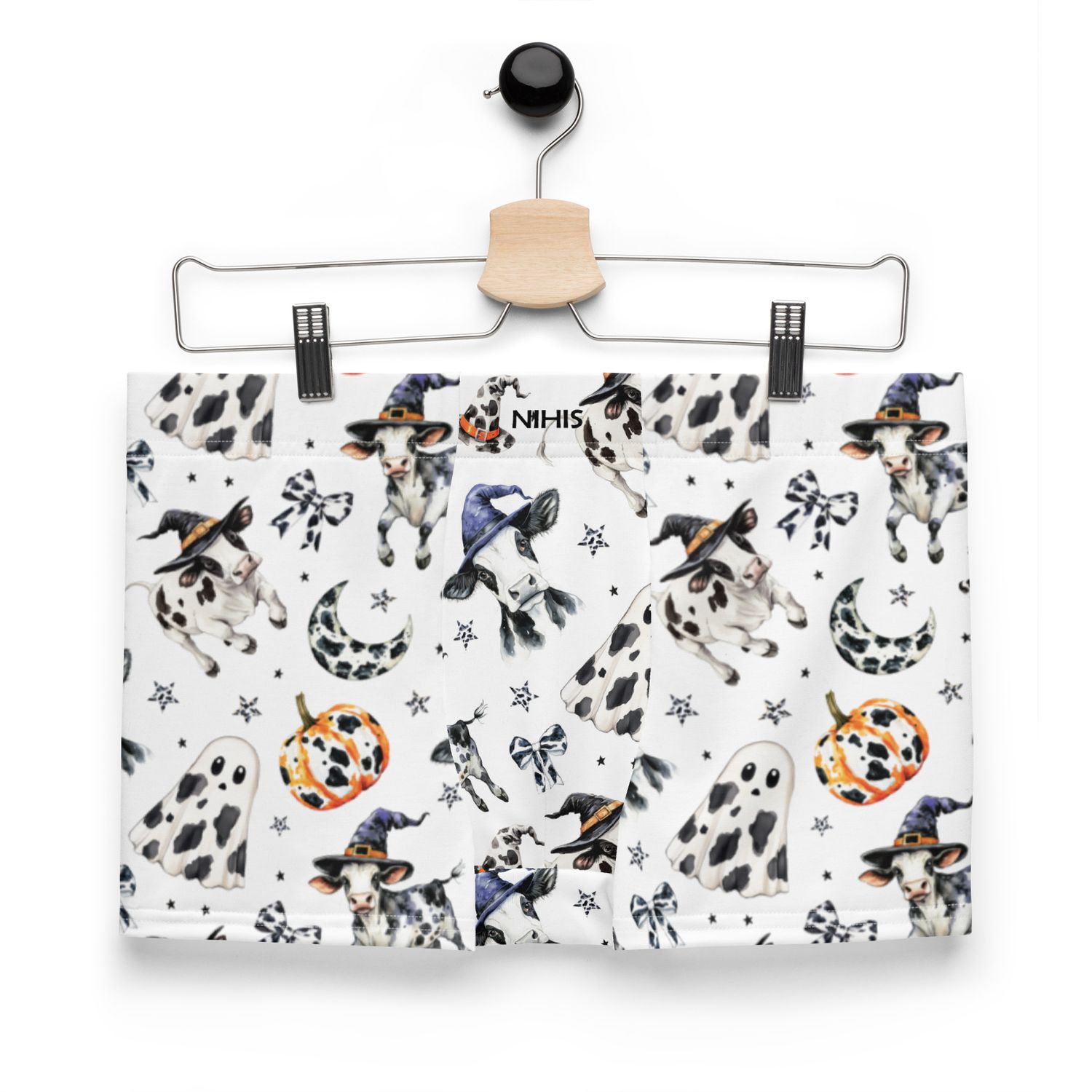 White Halloween cows boxer shorts