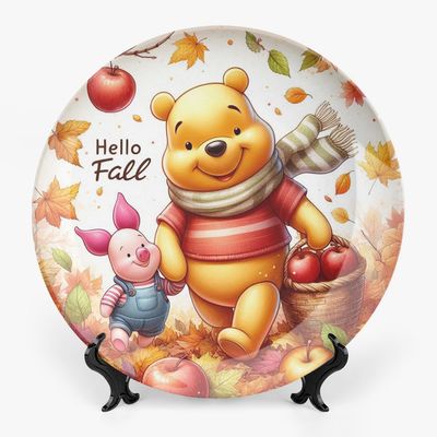 Motiv-Teller &quot;Hello Fall&quot; Winnie the Pooh - Ferkel