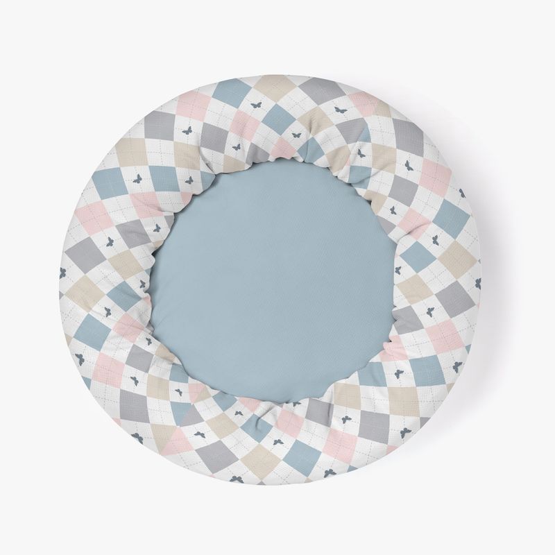 Pastel color pet bed butterfly pattern