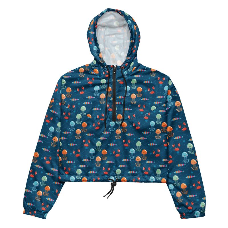 Bauchfreier Windbreaker - Funny Ocean