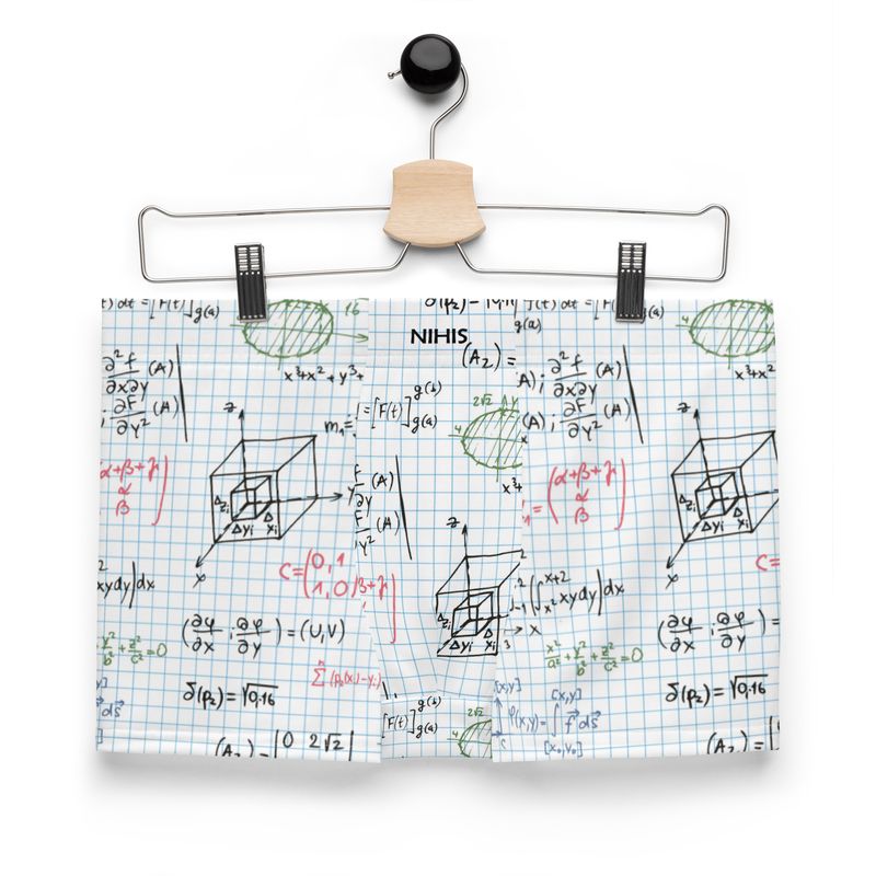 Light blue check math boxer shorts