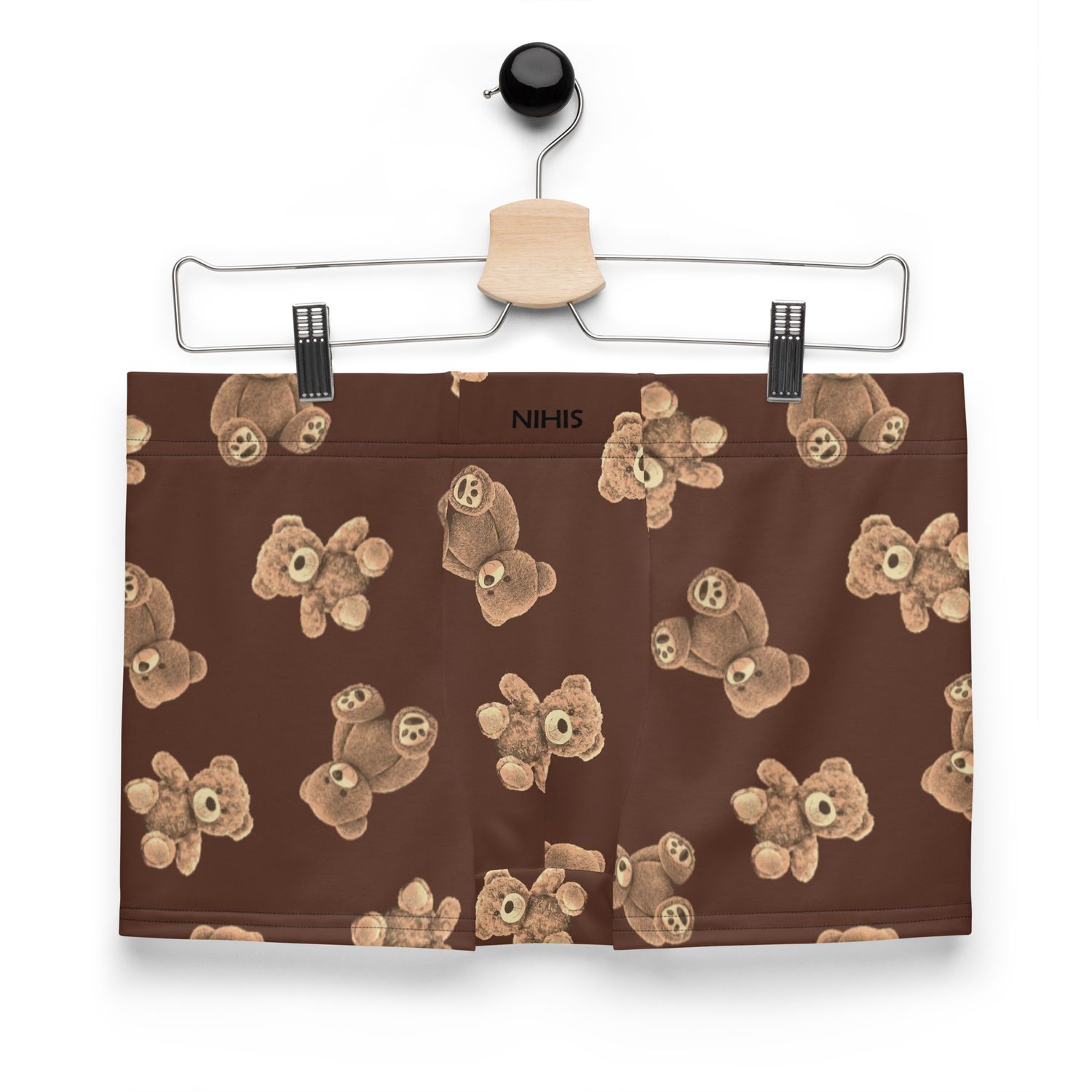 Brown teddy bear boxer shorts