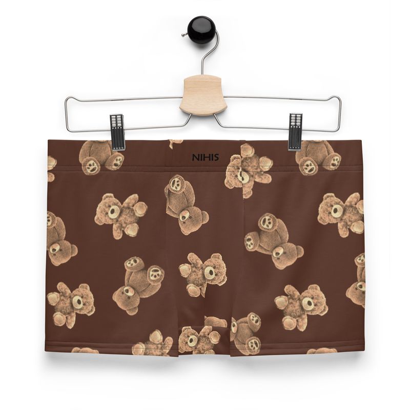 Brown teddy bear boxer shorts