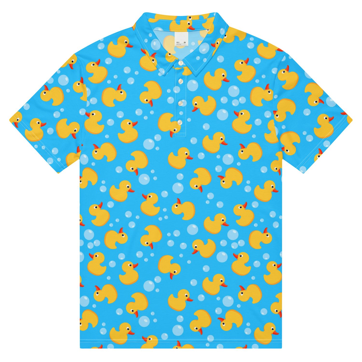 Light blue cartoon duck polo shirt