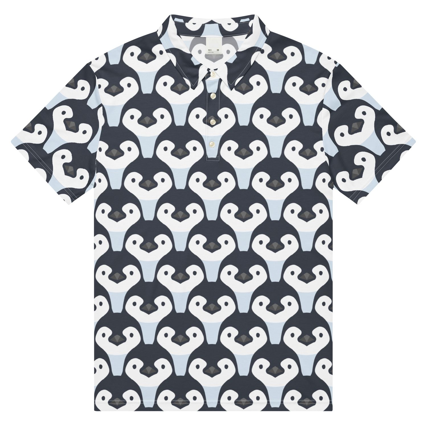 Funny cartoon penguin polo shirt