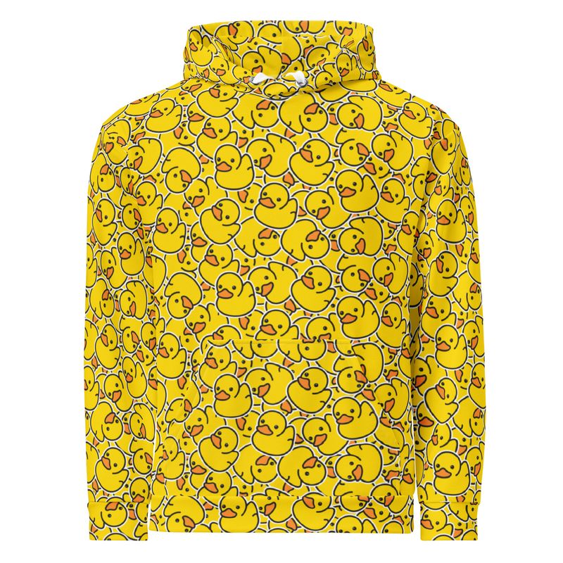 Yellow rubber duck unisex hoodie