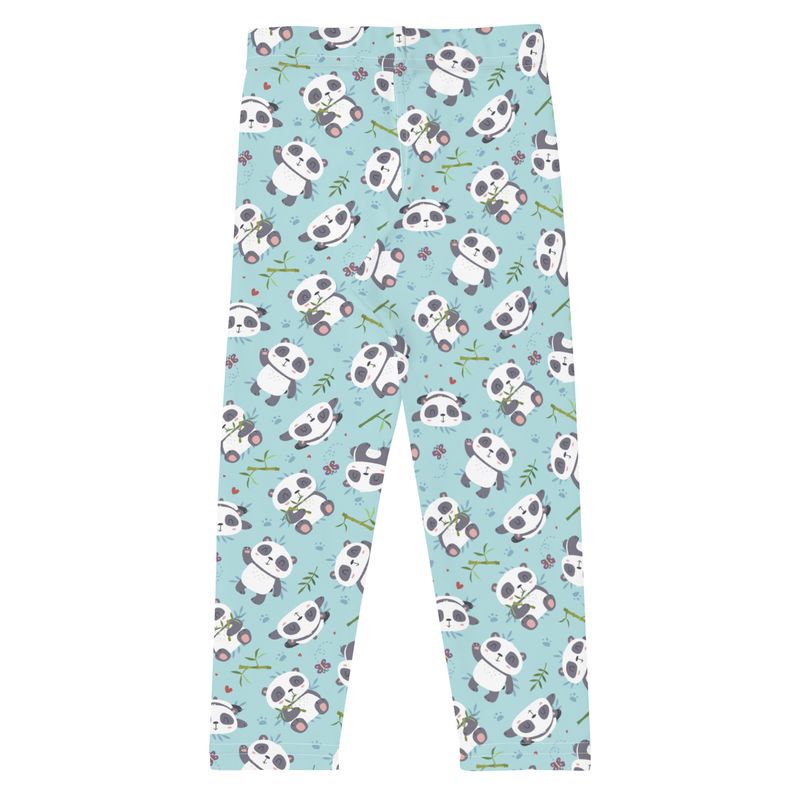 Children&#39;s leggings light blue - pandas
