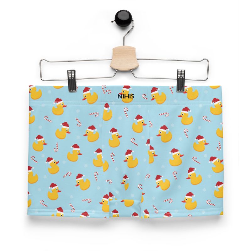 Light blue Christmas boxer shorts - rubber ducks