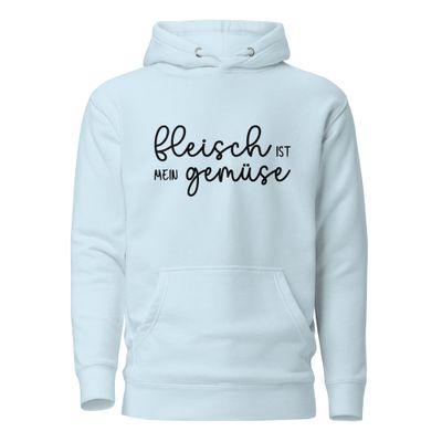 Premium Unisex Hoodie Grillen &quot;Fleisch ist mein Gemüse&quot;