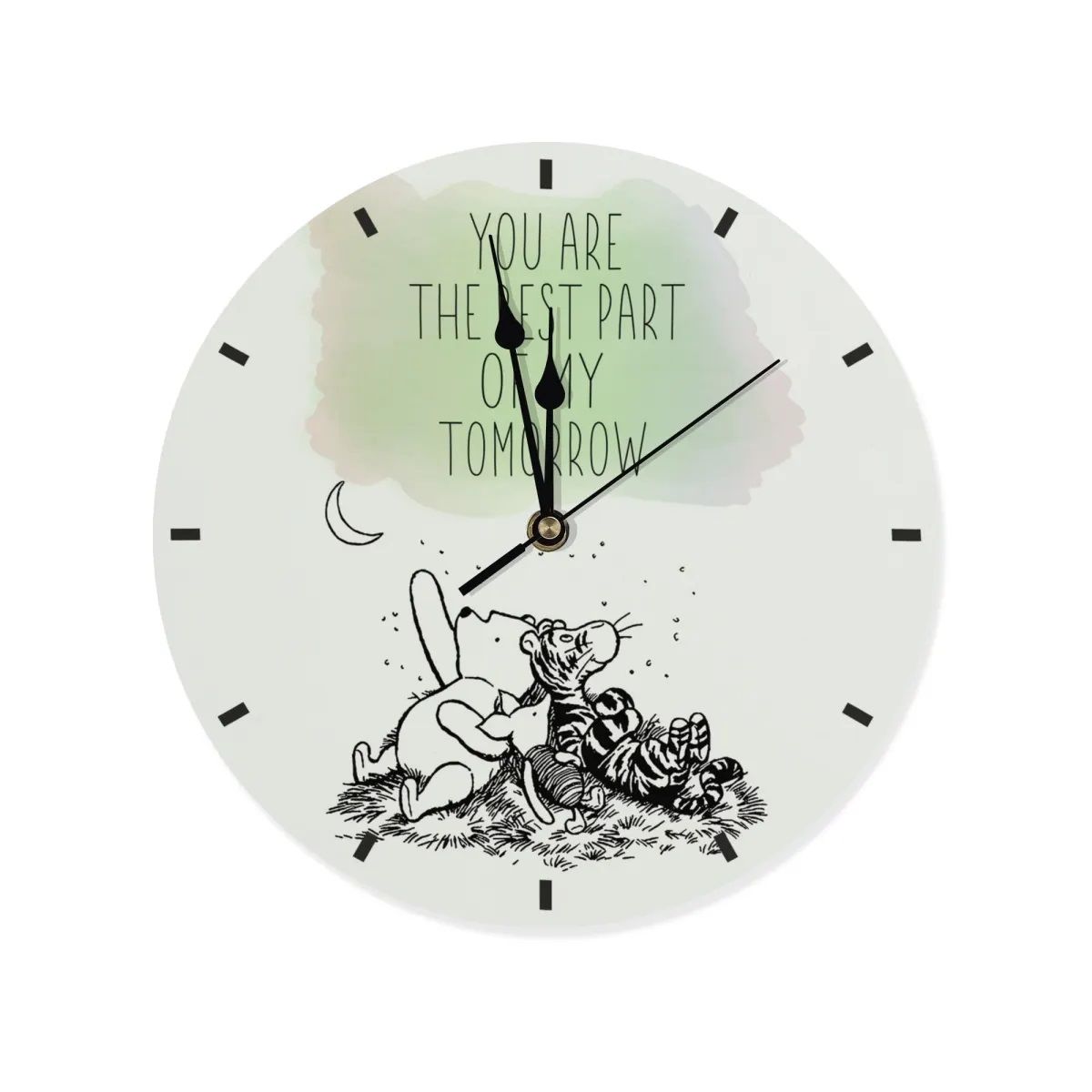 Wooden Wall Clock - You Are The Best Part Of My Tomorrow - Classic Winnie the Pooh motif