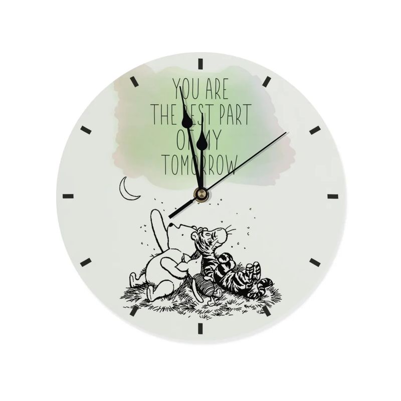 Wooden Wall Clock - You Are The Best Part Of My Tomorrow - Classic Winnie the Pooh motif