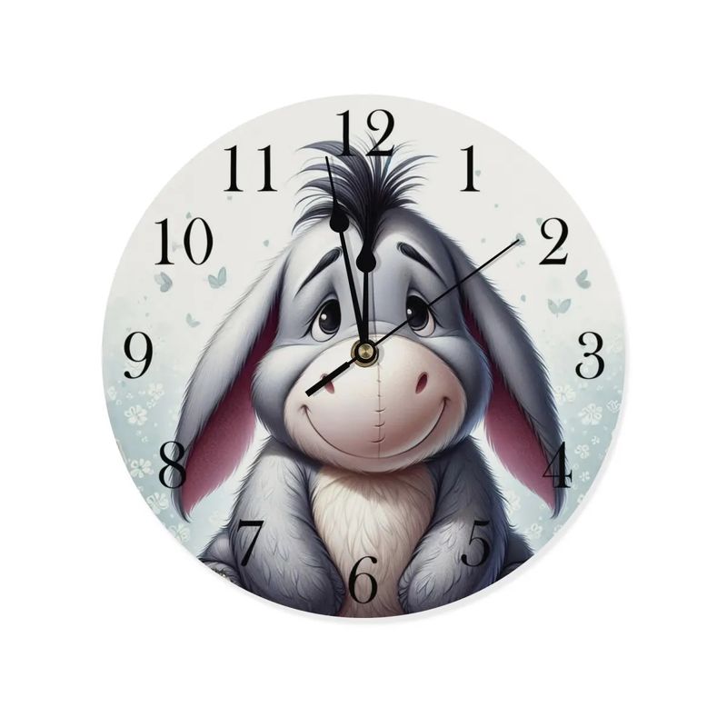 Wooden wall clock - Winnie the Pooh - Eeyore motif