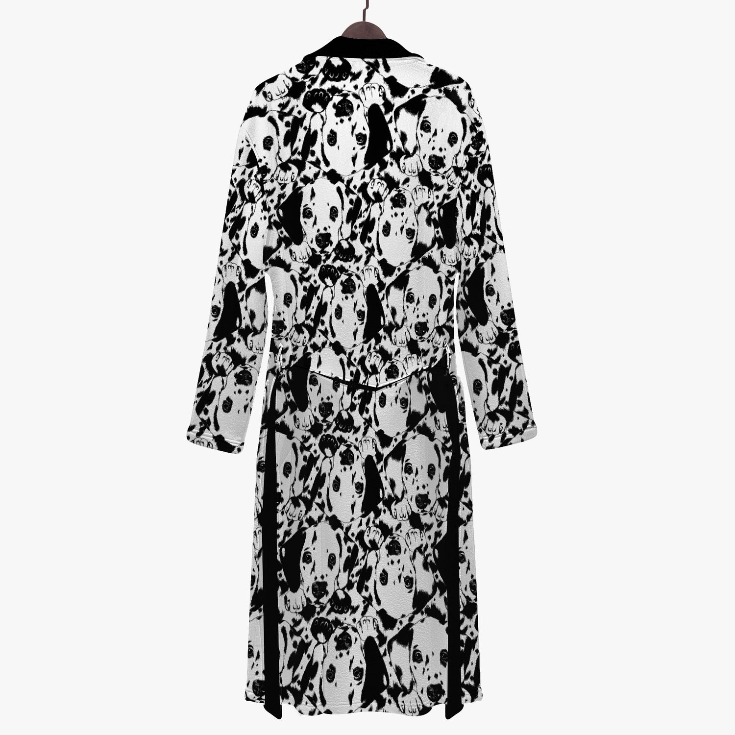 Black and white Dalmatian bathrobe