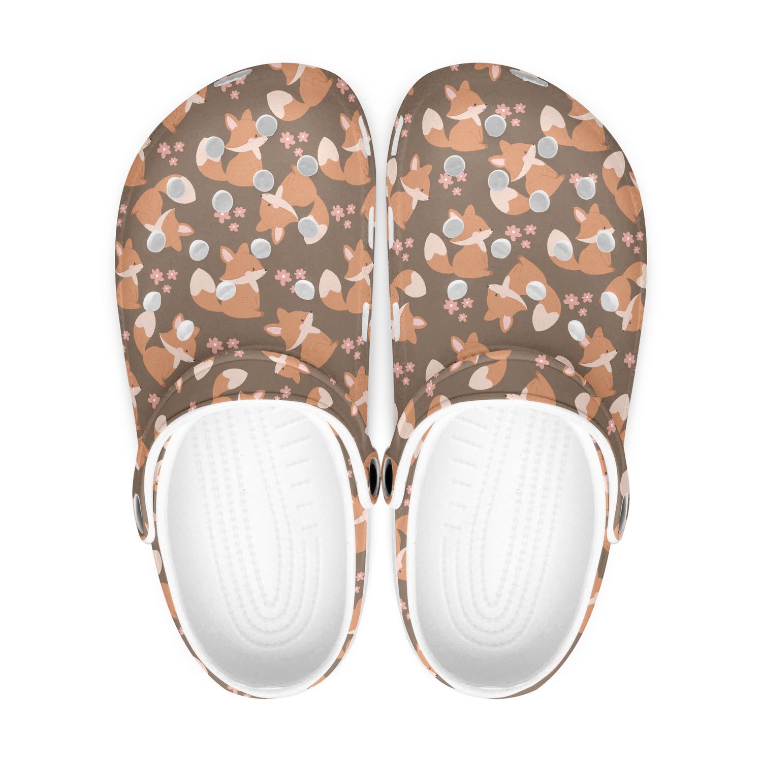 Brown clogs - cartoon fox