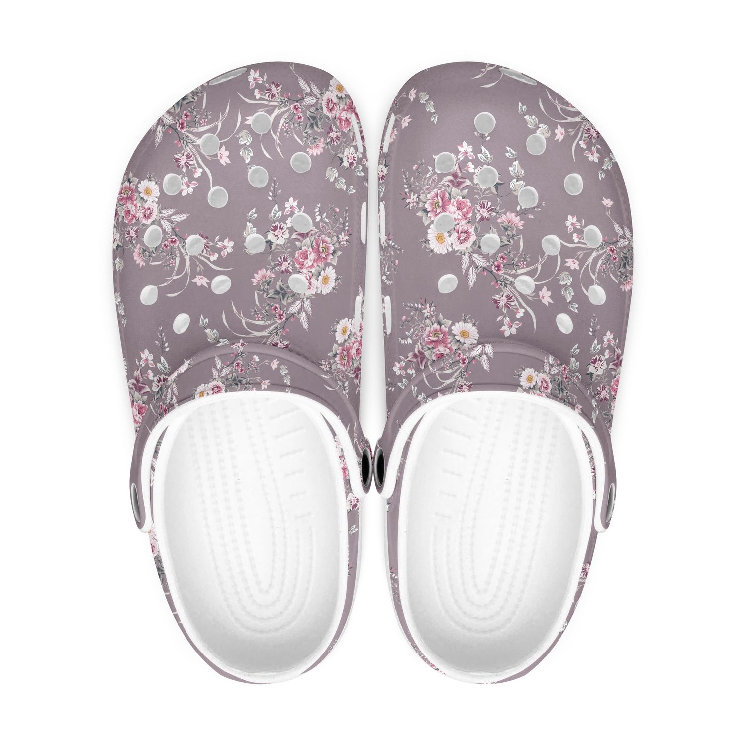 Fashionable clogs - flowers