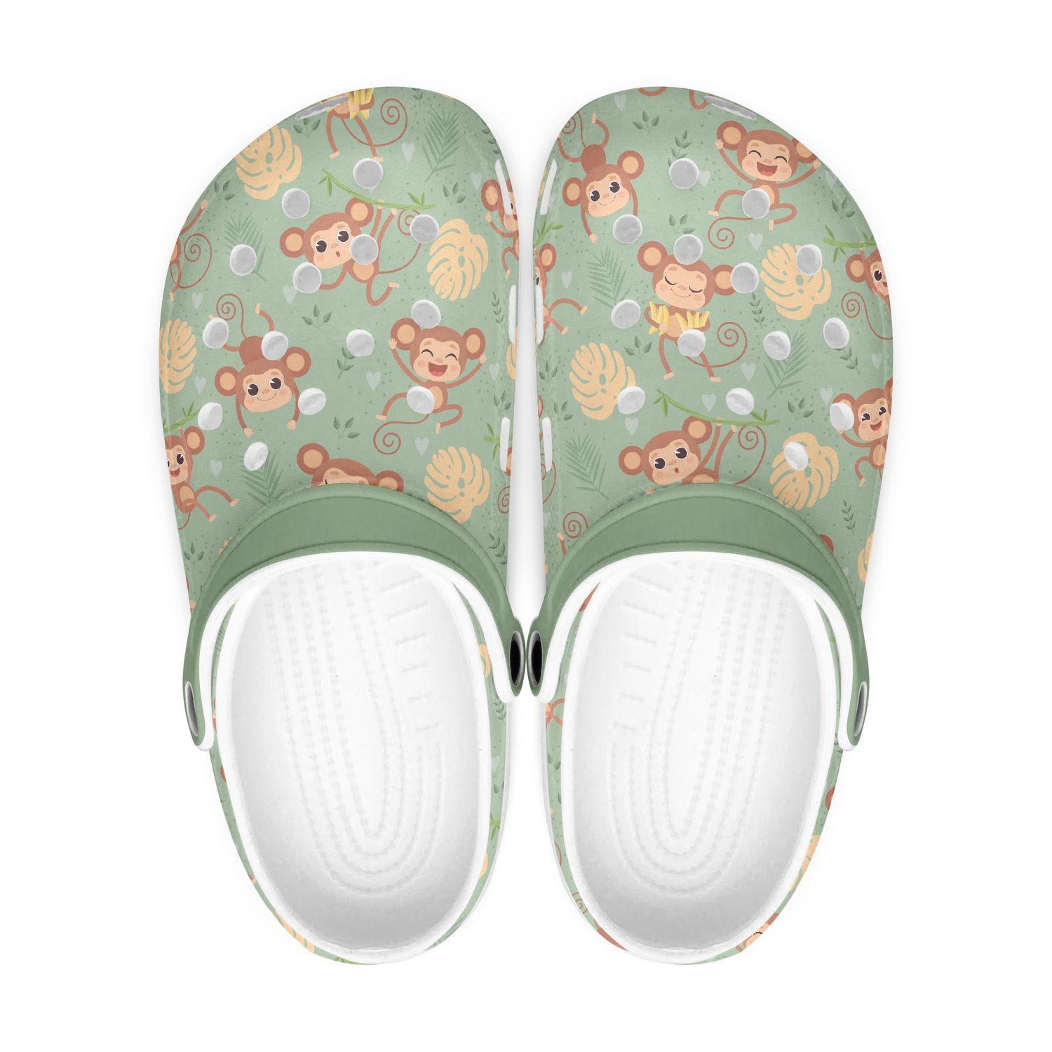 Funny clogs - cartoon monkeys