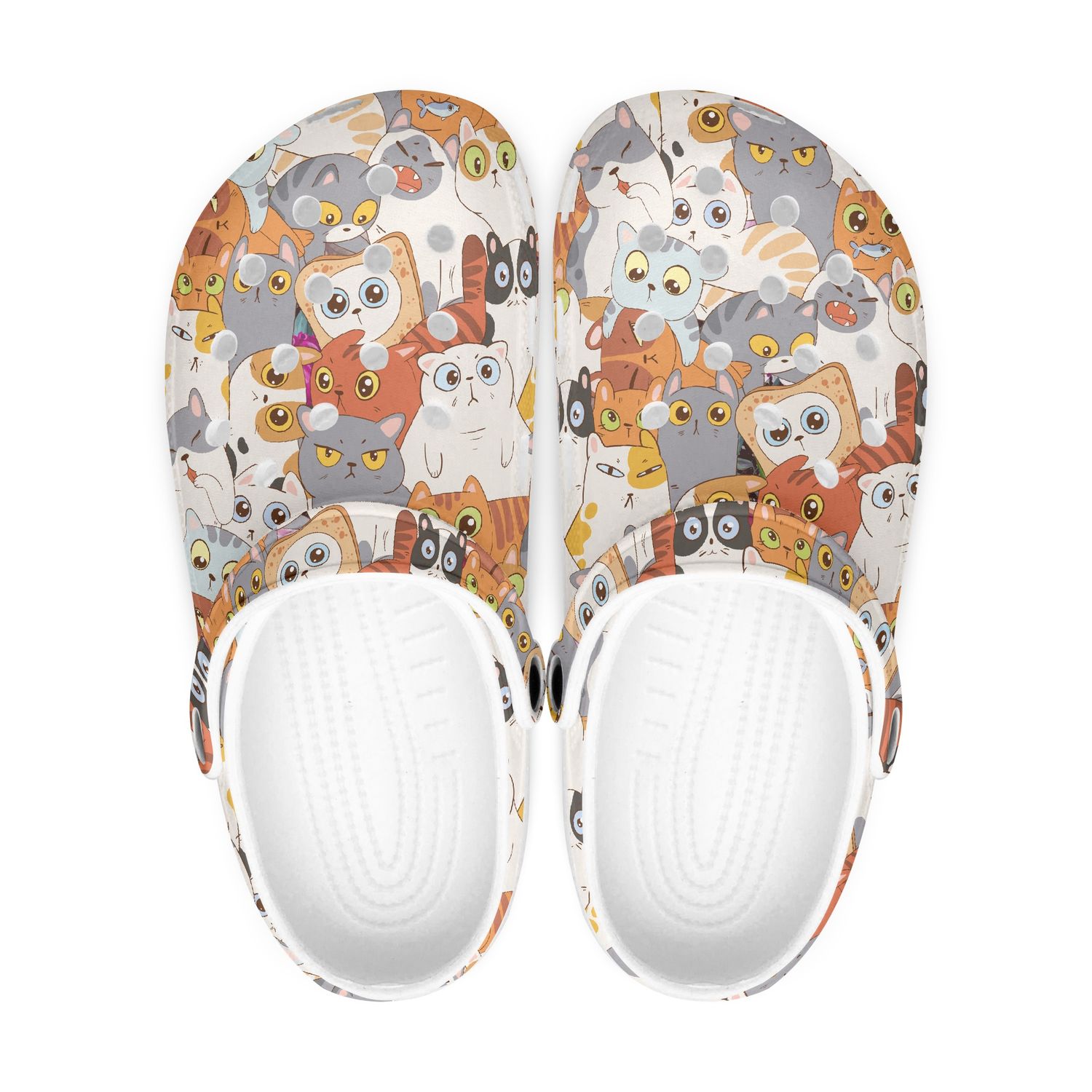 Funny clogs - cartoon cats