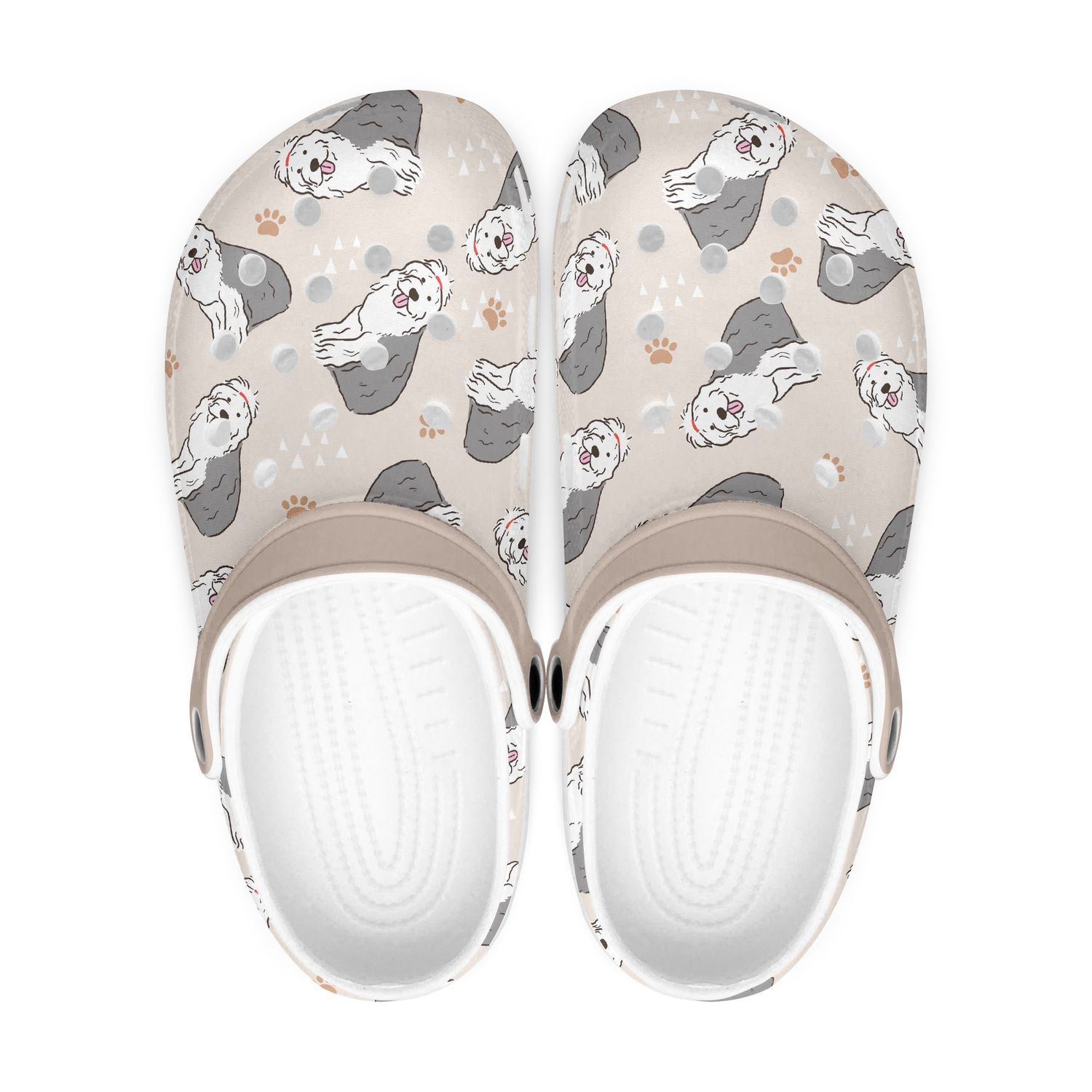 Beige clogs - dog bobtail