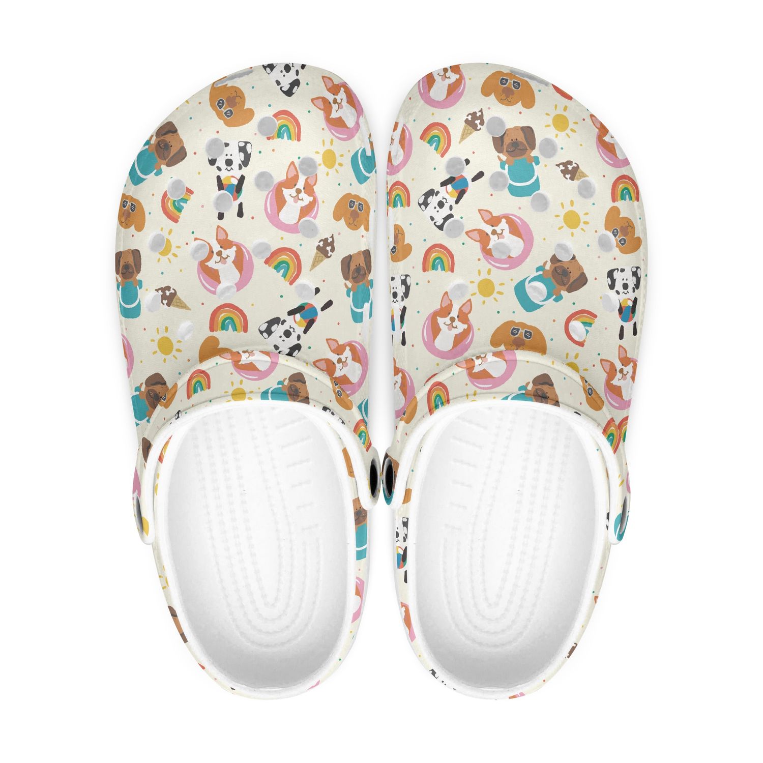 Funny clogs - dogs on the beach