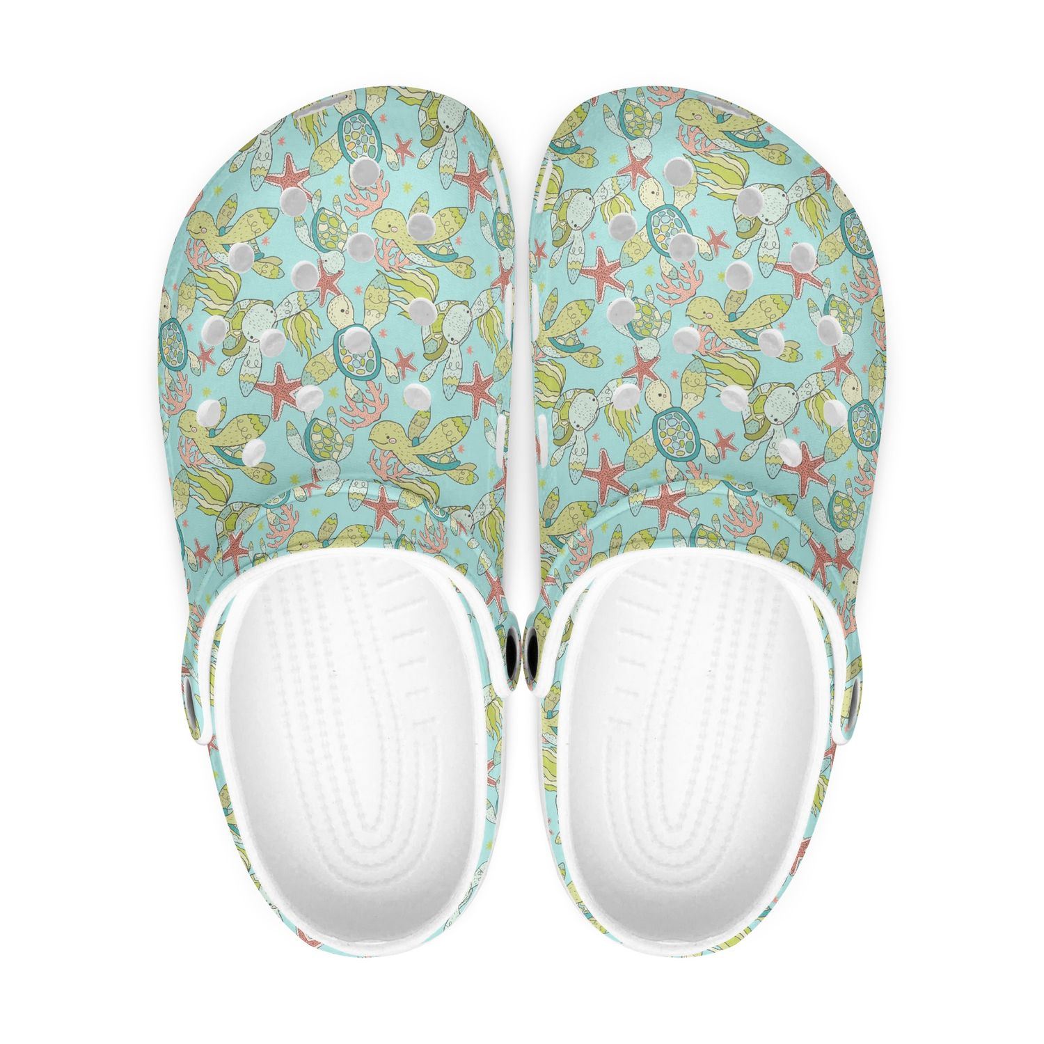 Cute Green Clogs - Turtles