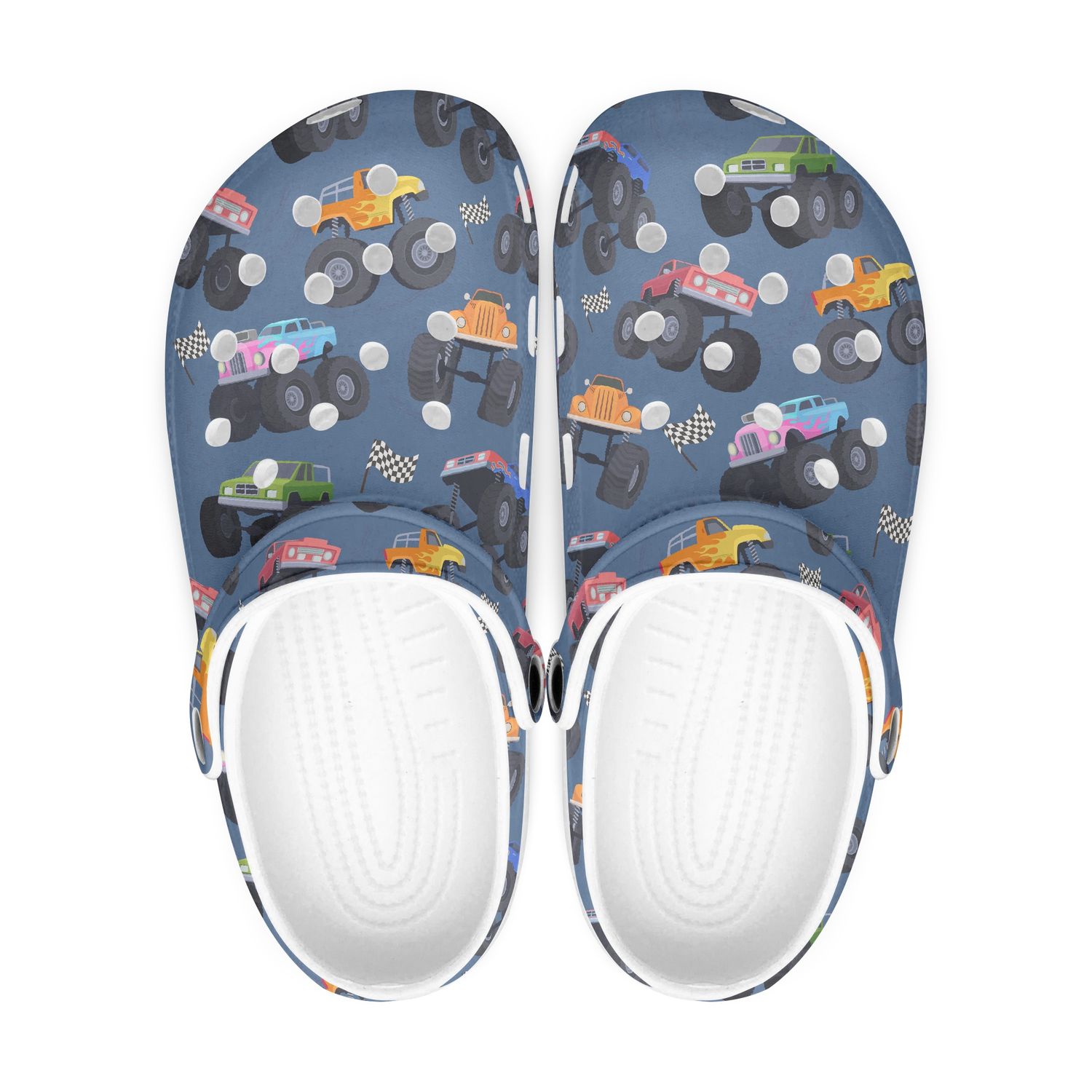 Cool Blue Clogs - Cartoon Monster Truck