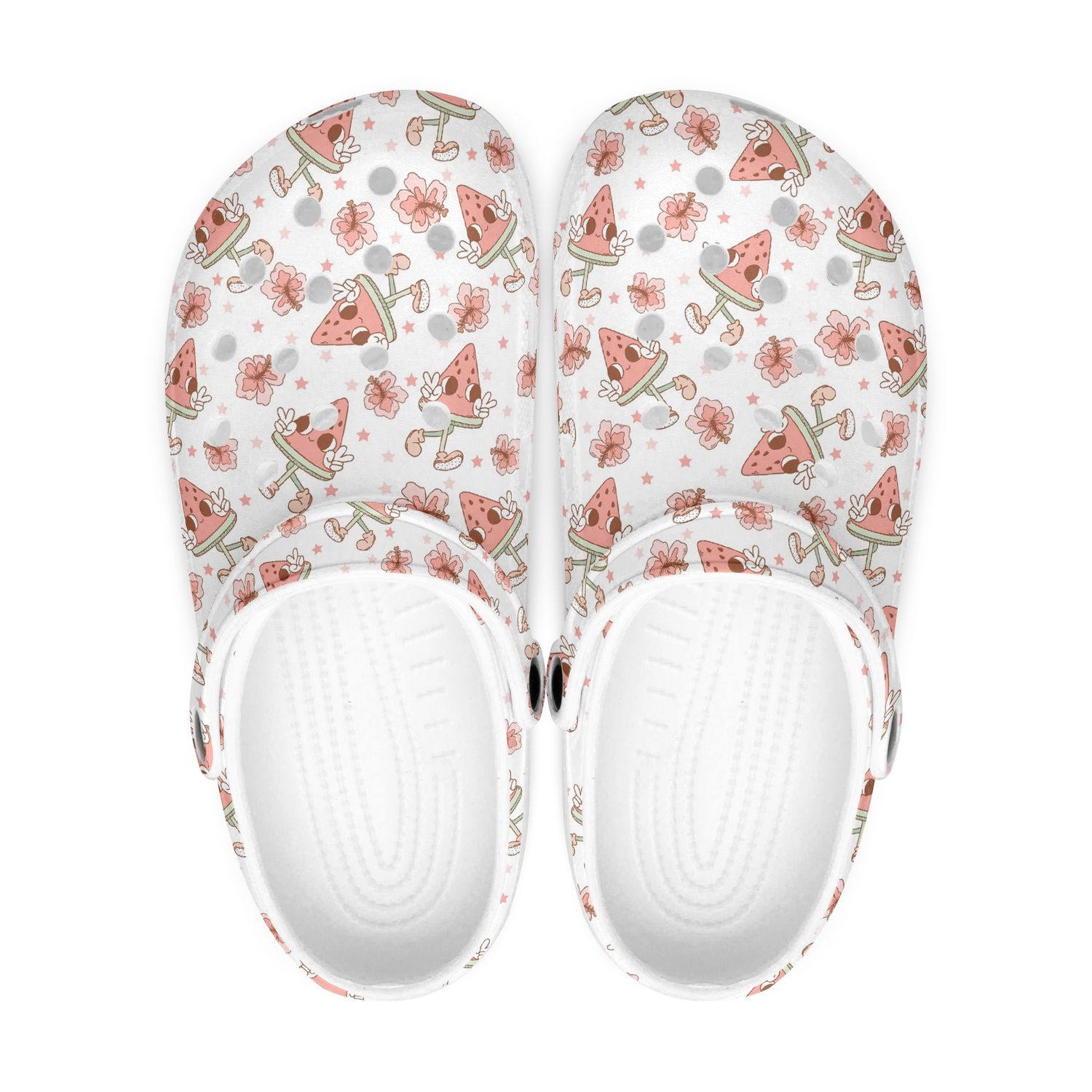 Summer hippie clogs - cartoon melons