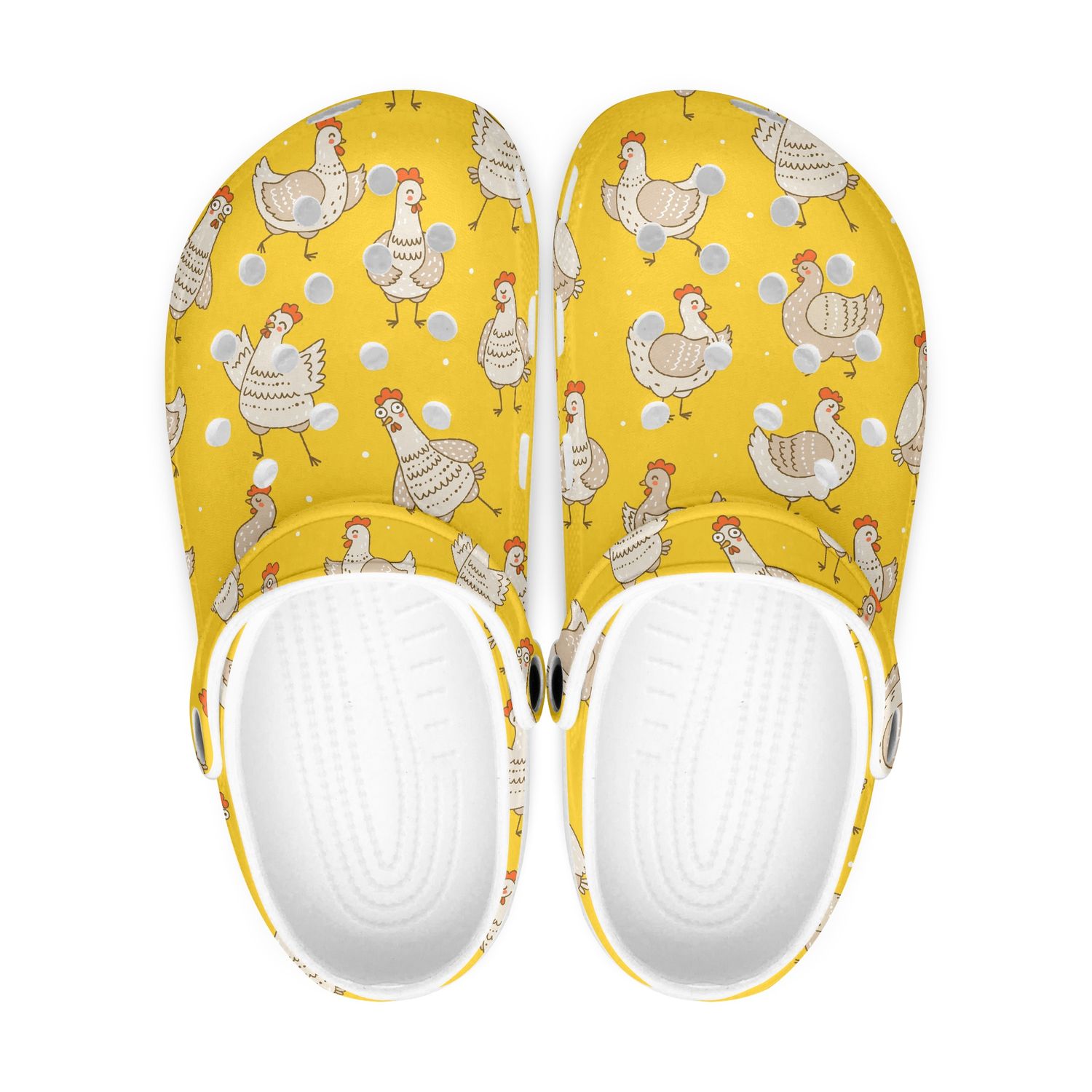 Funny Yellow Clogs - Chickens