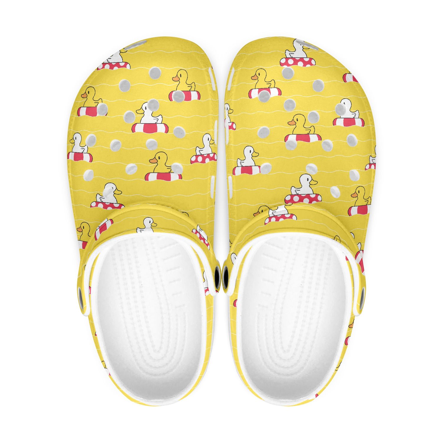 Funny yellow clogs - rubber ducks