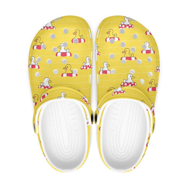 Funny yellow clogs - rubber ducks