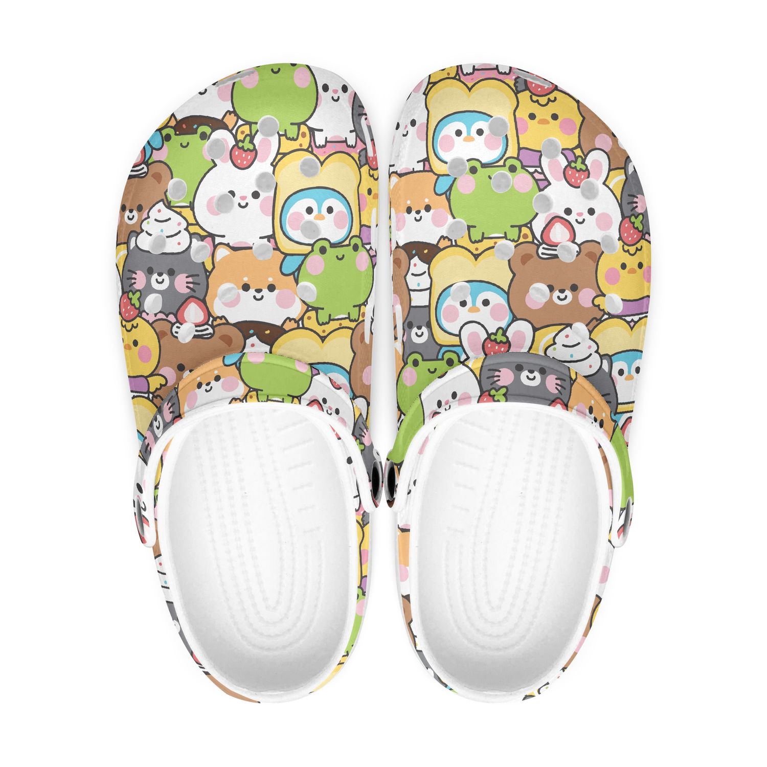 Funny Colorful Clogs - Cartoon Animal Character