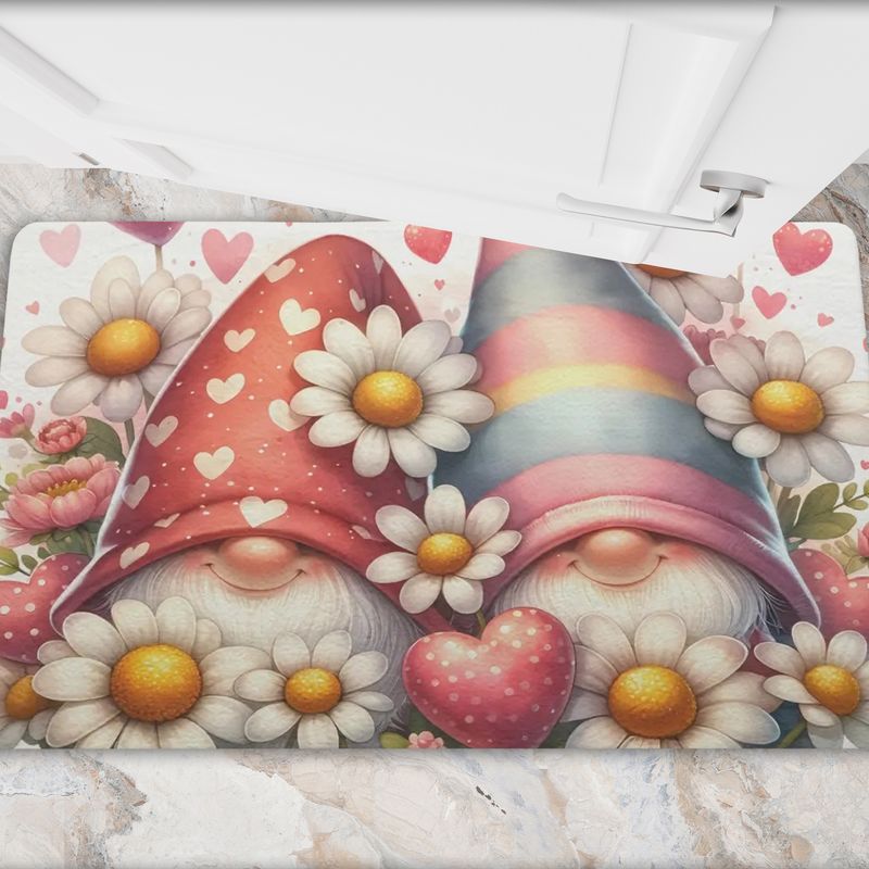 Cute doormat with gnome motif