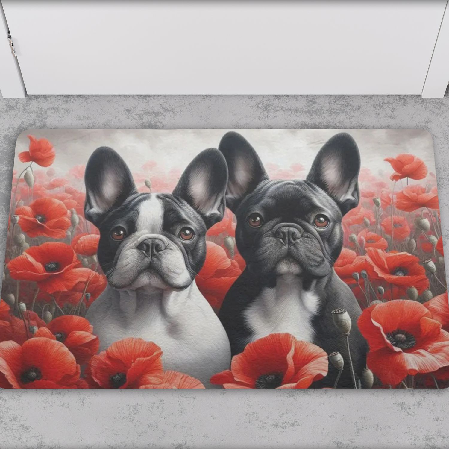 Adorable French Bulldog Poppy Doormat