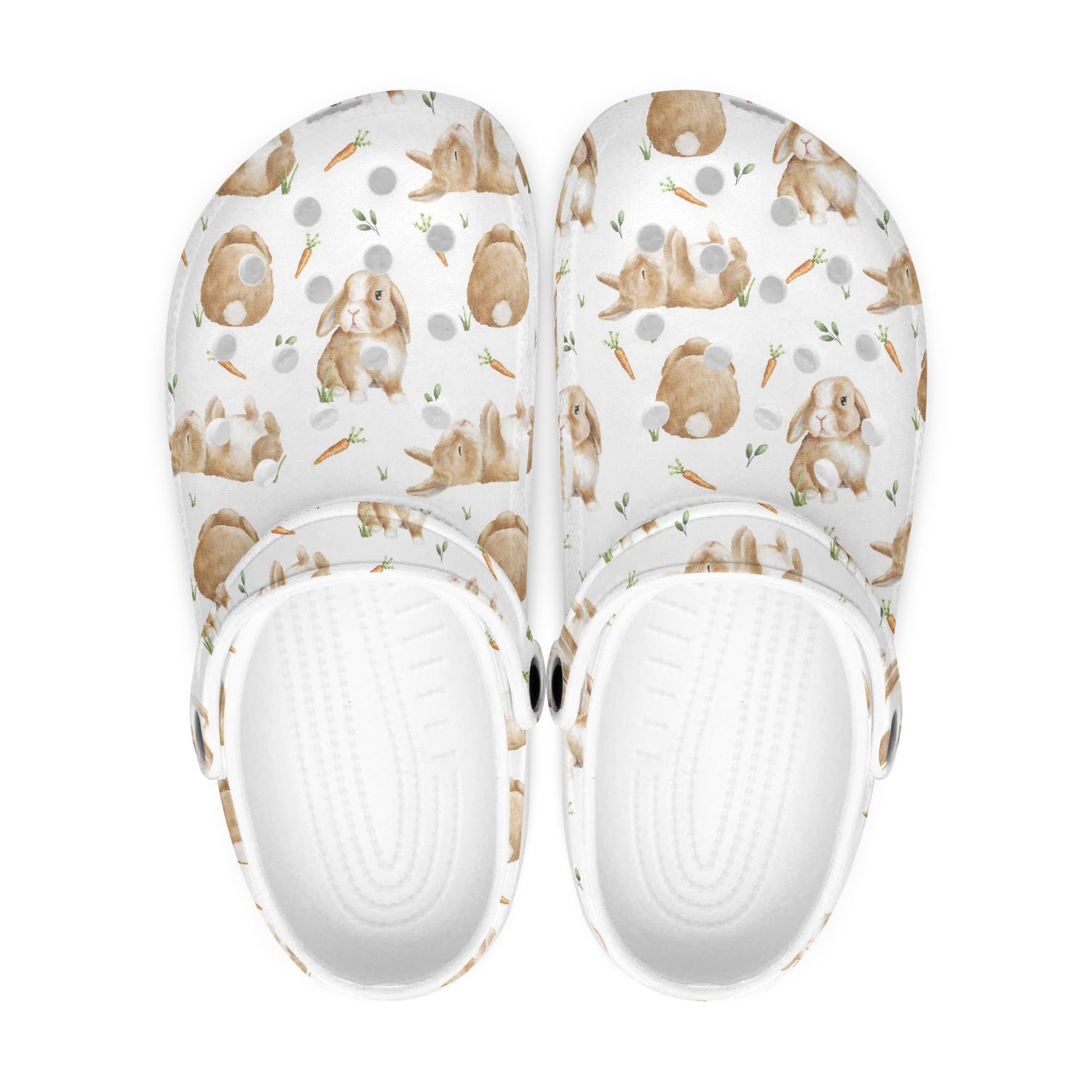 White Clogs - Cute Bunny