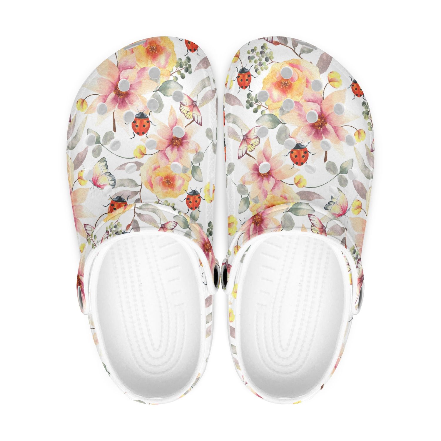 Blue clogs - Red strawberries