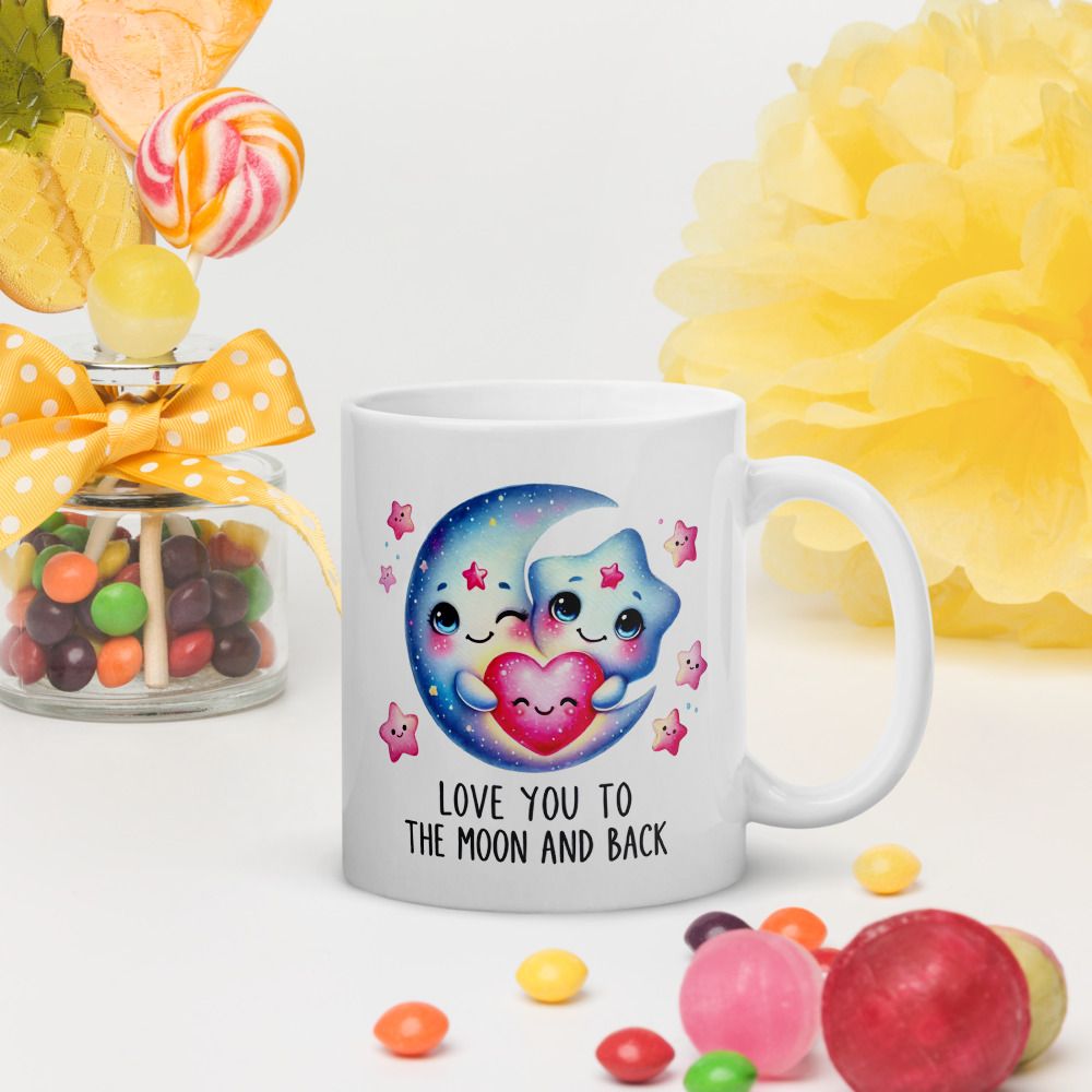 Keramik-Tasse &quot;Love You to the Moon and Back&quot;