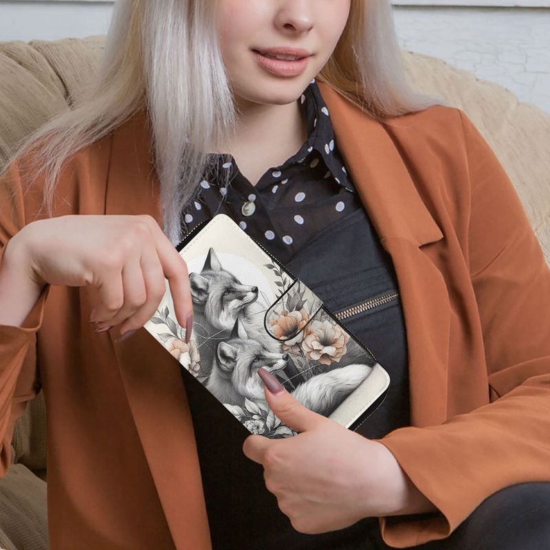 Large wallet modern - fox