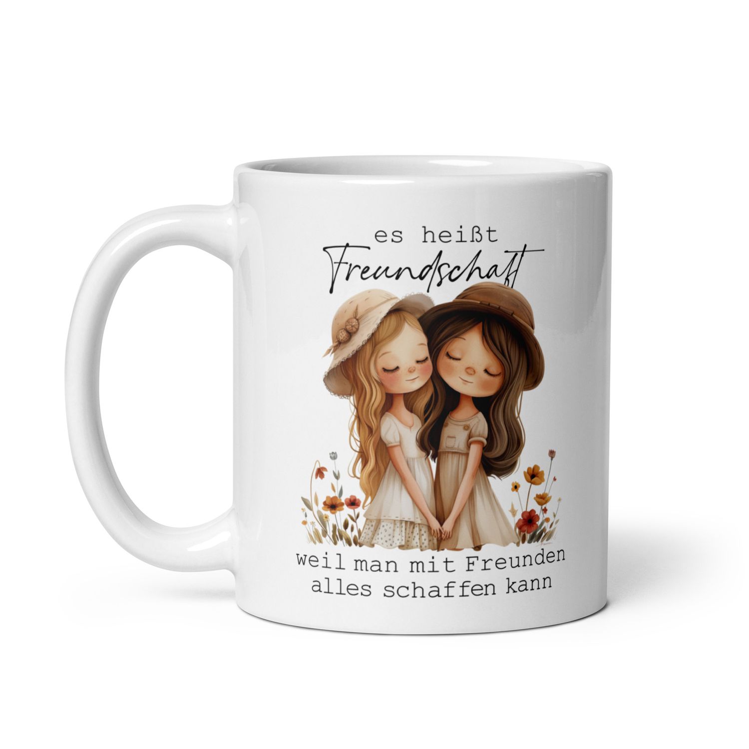 Ceramic mug &quot;It&#39;s called friendship because you can do anything with friends&quot;