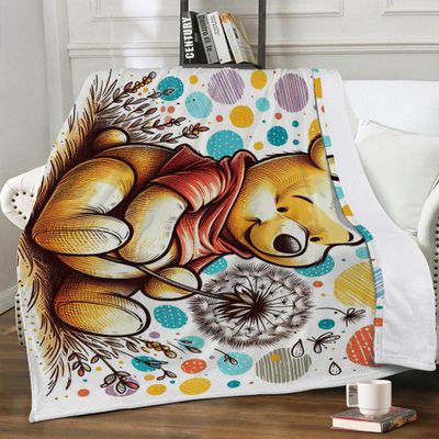 Bezaubernde Bunte Kuscheldecke mit Winnie the Pooh-Motiv