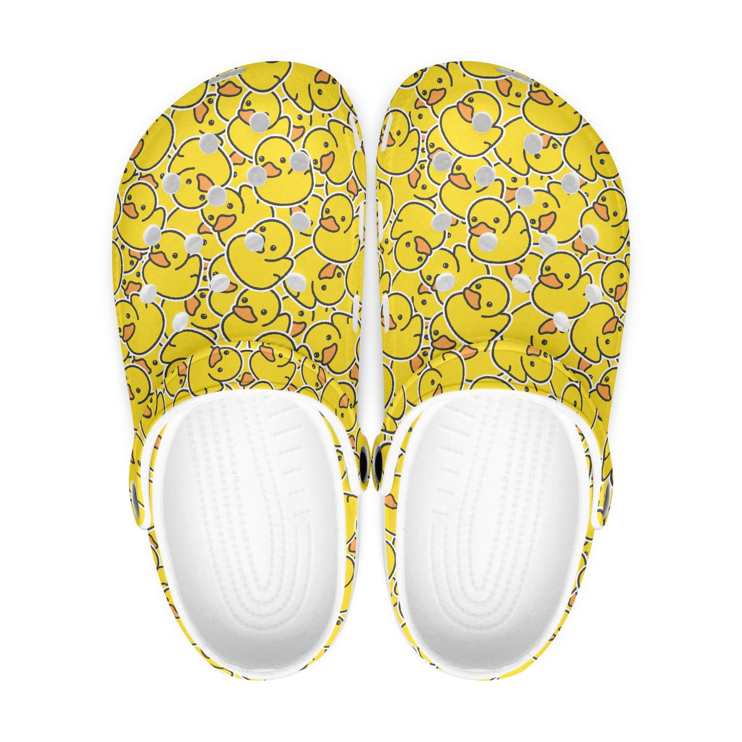 Funny yellow clogs - rubber ducks