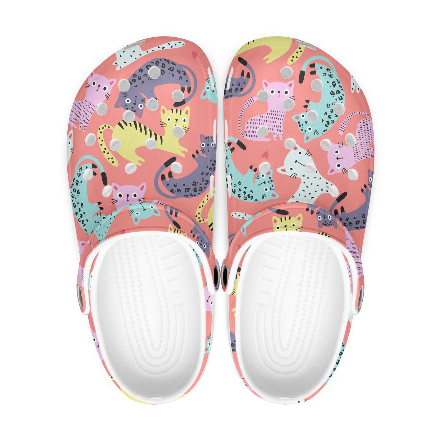 Funny cartoon cat clogs
