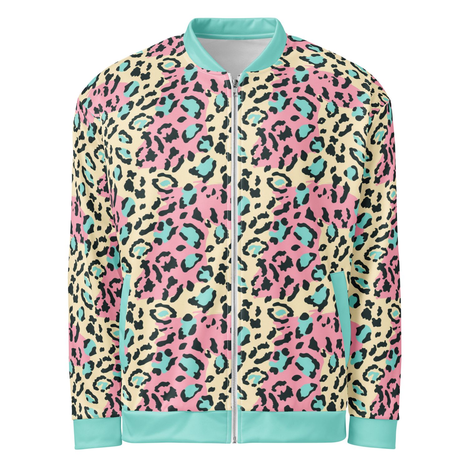 Light pastel bomber jacket - leopard