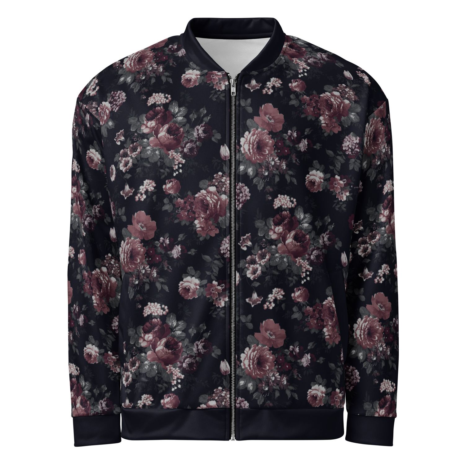 Light floral bomber jacket