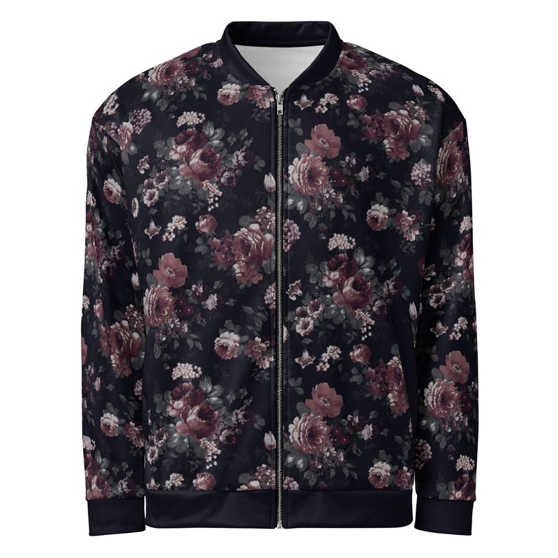 Light floral bomber jacket